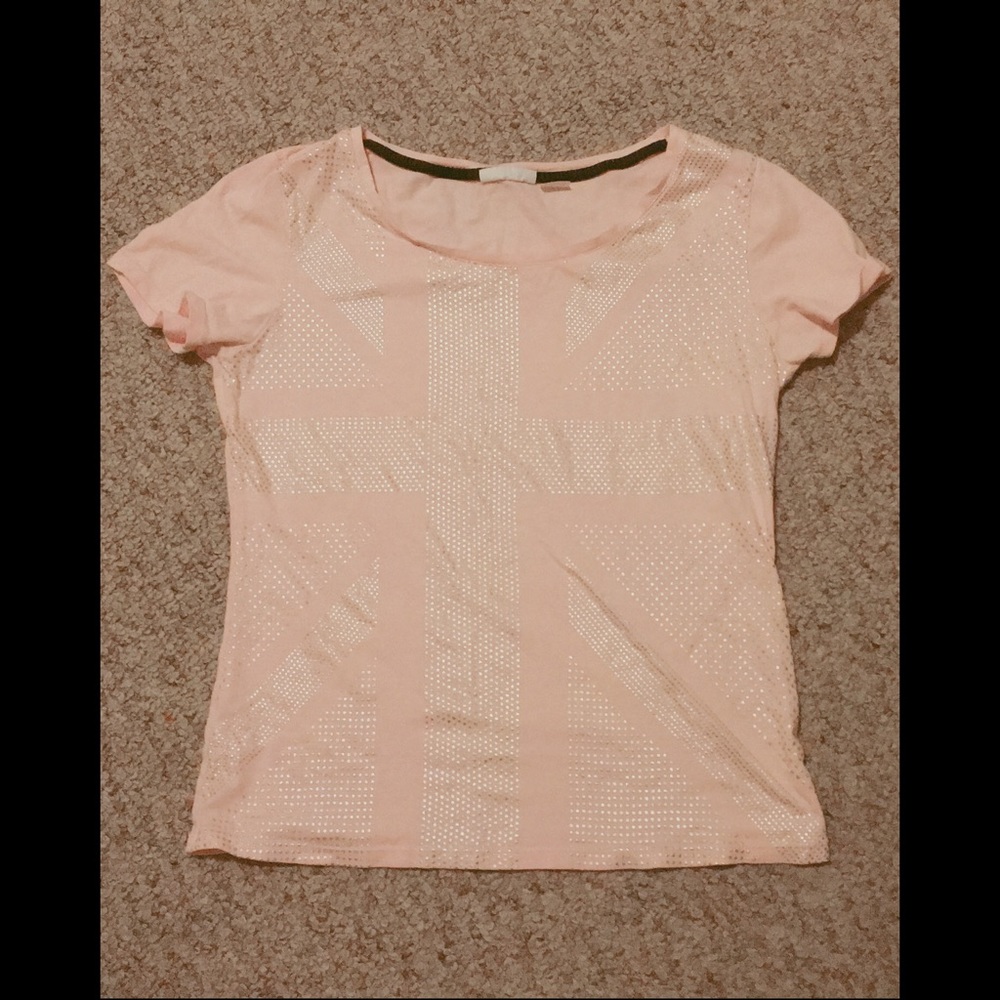 Reebok Classic Pink Bling Sport Casual Tee